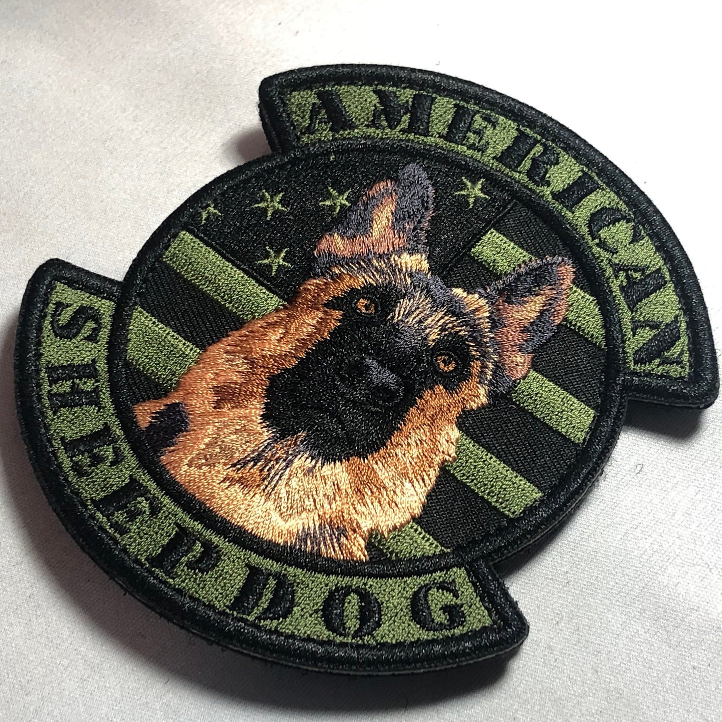 AMERICAN SHEEPDOG GSD German Shepherd usa flag Patch Morale Deutscher SchaeferHund dog training K-9 Canine American Flag tactical bag vest