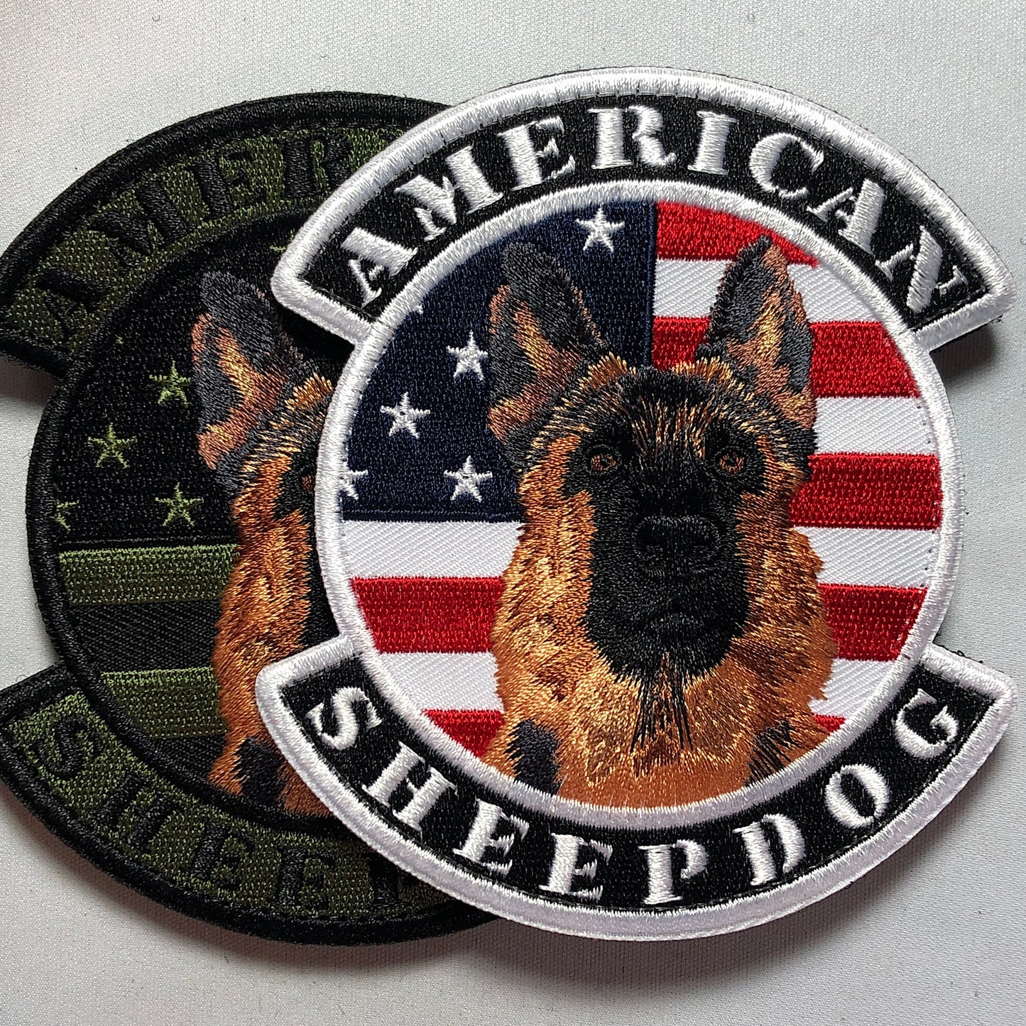AMERICAN SHEEPDOG GSD German Shepherd usa flag Patch Morale Deutscher SchaeferHund dog training K-9 Canine American Flag tactical bag vest