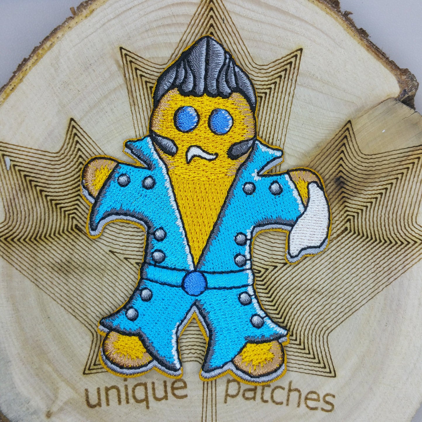 Elvis Aaron PRESLEY GINGERBREAD Man Mashup embroidery patch morale hook and loop singer songwriter musician King of rock and roll Vegas