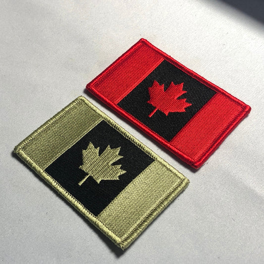 GREEN or RED Canadian flag Maple leaf Tactical Patch Morale Army vest shoulder Canuck ifak bag patriot black Canada ifak bok