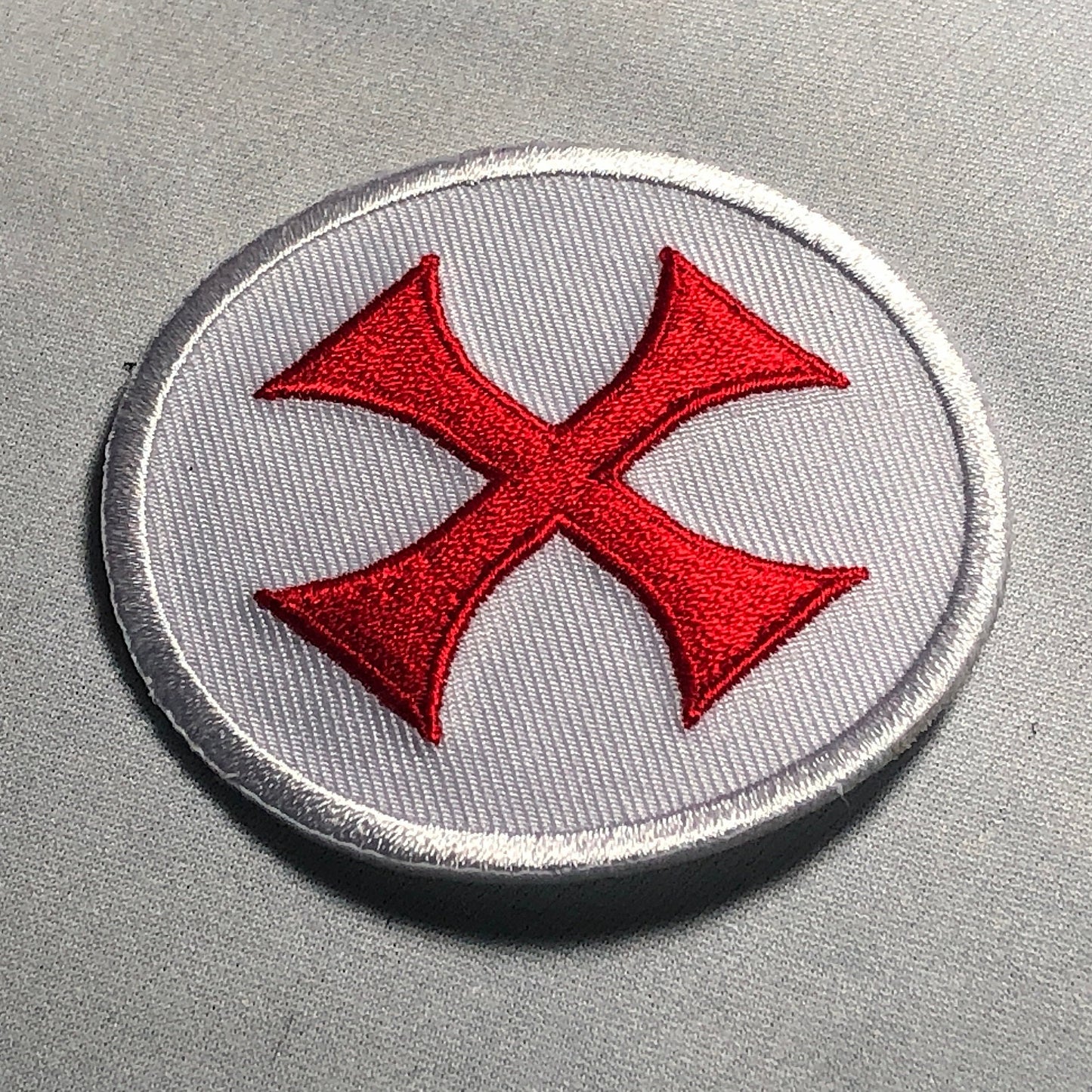 KNIGHTS TEMPLAR CROSS battle flag small Patch Morale Tactical Deus Vult Army Church Christian Warrior Crusader Knights Sword Militum Christi