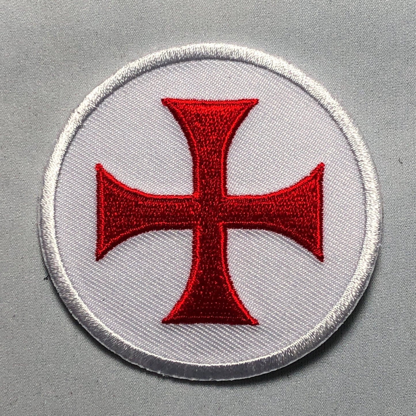 KNIGHTS TEMPLAR CROSS battle flag small Patch Morale Tactical Deus Vult Army Church Christian Warrior Crusader Knights Sword Militum Christi