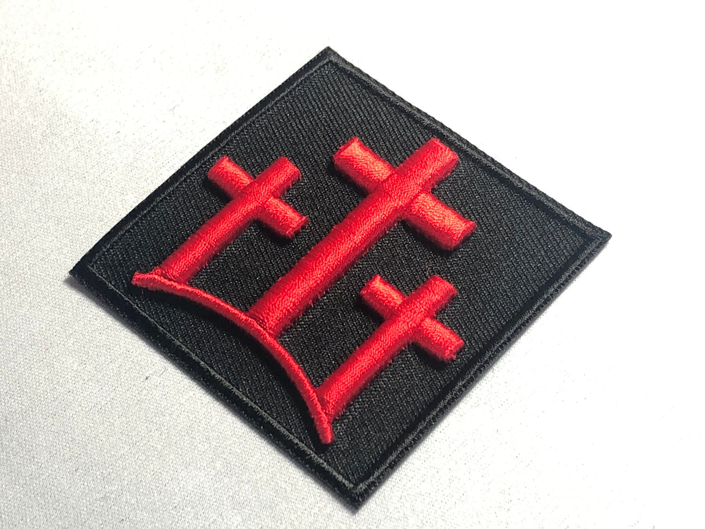 3 Crosses 3D Three Jerusalem Golgotha mortality Ichthys Tactical Patch Morale Military Devil Chasing Christ Crusader Christianity Church