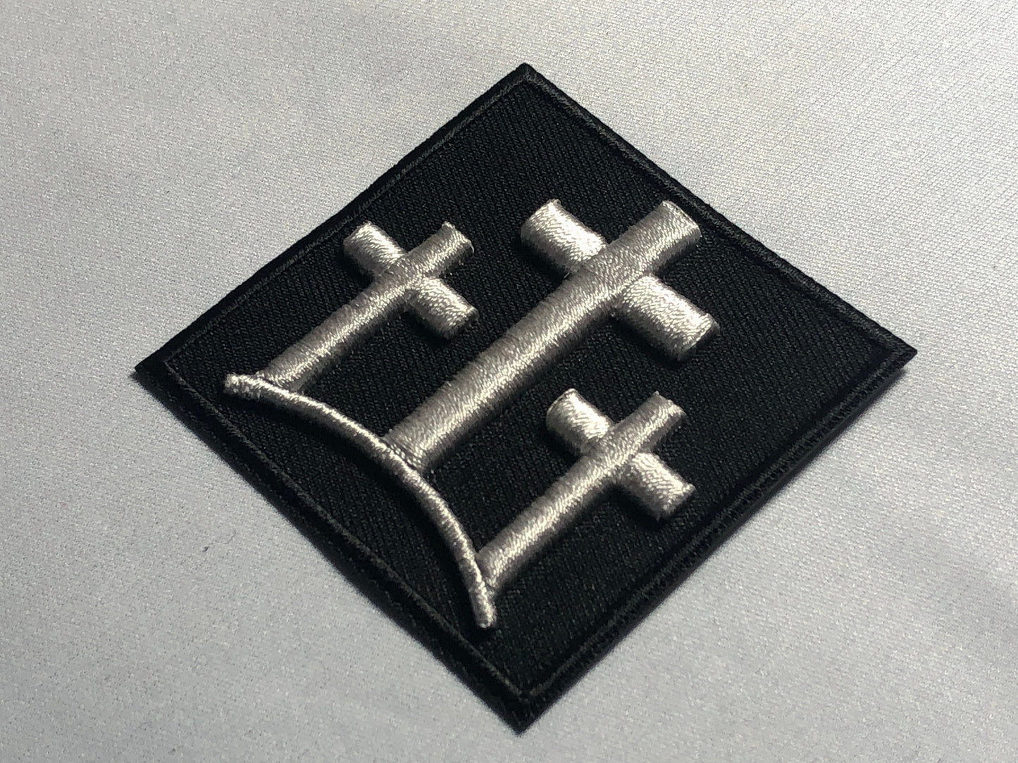 3 Crosses 3D Three Jerusalem Golgotha mortality Ichthys Tactical Patch Morale Military Devil Chasing Christ Crusader Christianity Church