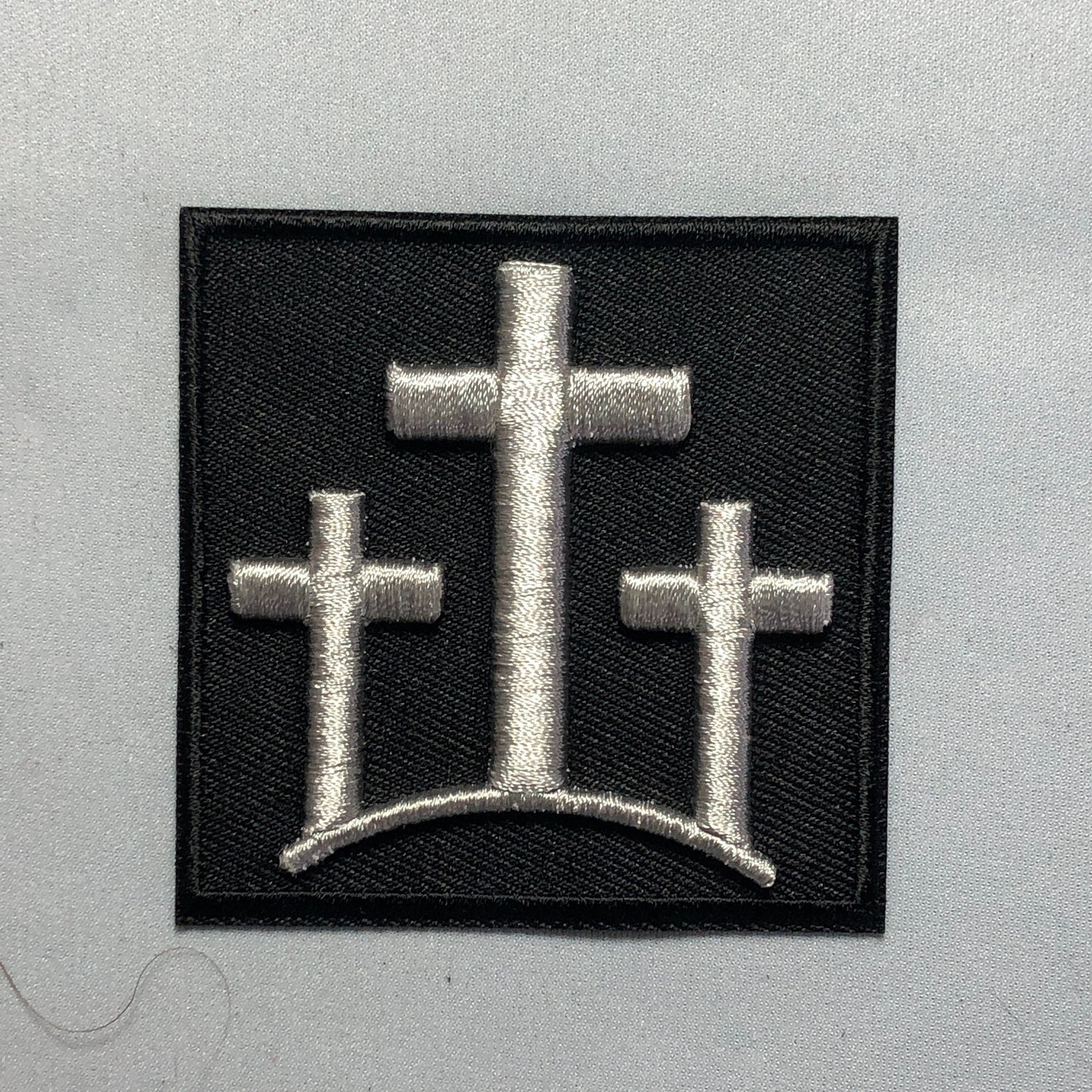 3 Crosses 3D Three Jerusalem Golgotha mortality Ichthys Tactical Patch Morale Military Devil Chasing Christ Crusader Christianity Church