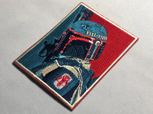 BOBA FETT Hope Poster Patch Morale Mandalorian Hunter Tactical Army Mercenary Hunter Baby Star Obama Woodland Army Wars Green red blue