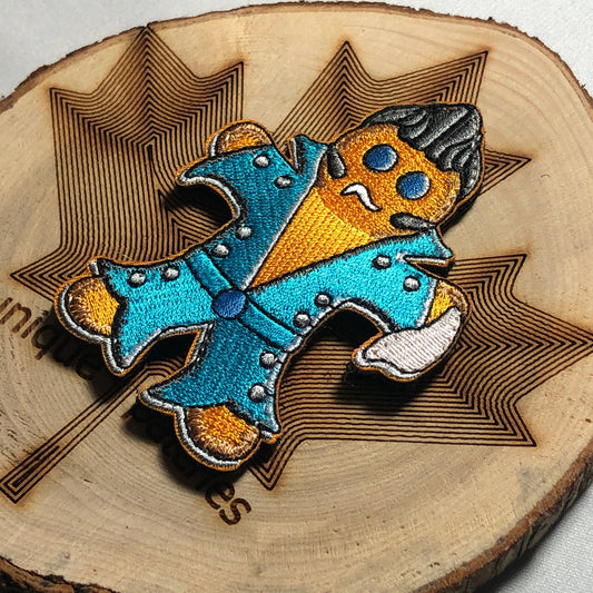 GINGERBREAD Man ELVIS the King of rock and roll Presley Mashup embroidery patch morale funny dancing jailhouse rock