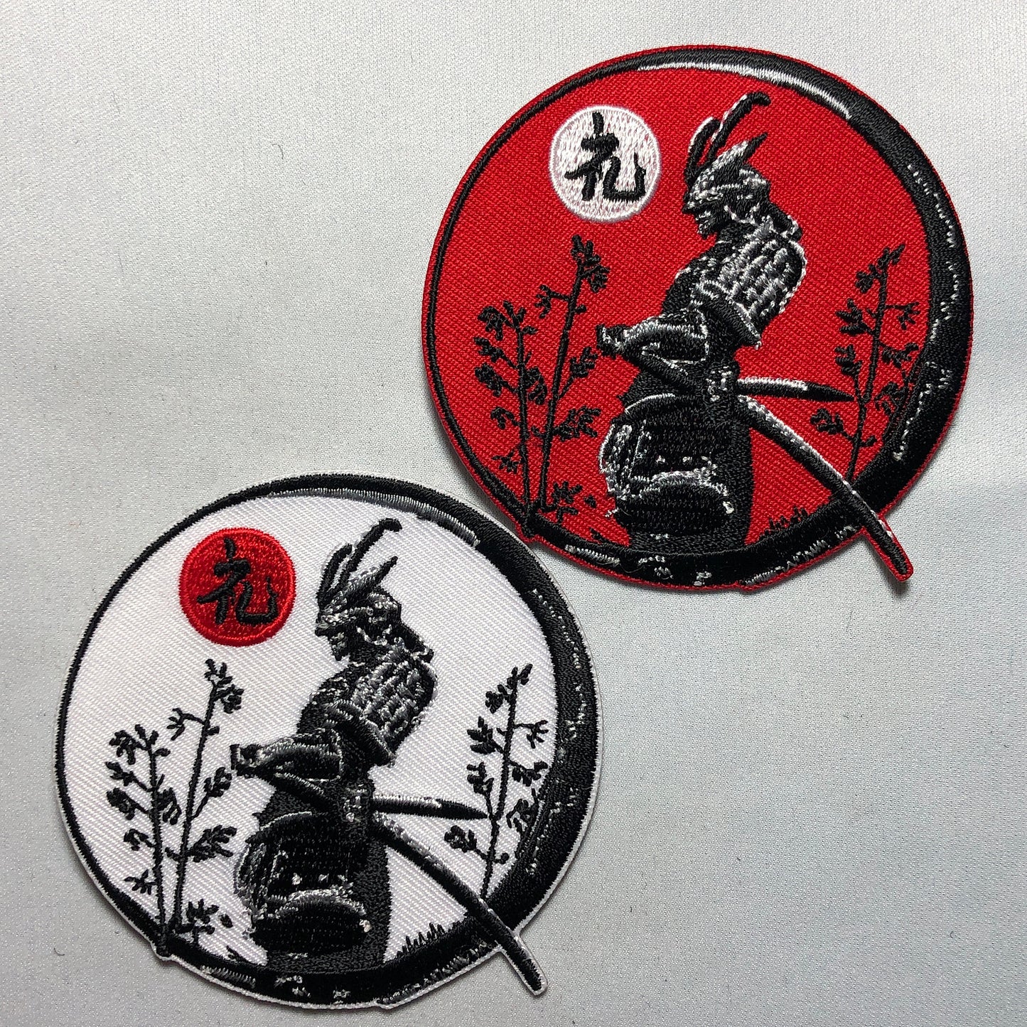 REI respect Bow courtesy SAMURAI Patch Morale Japan Japanese KanJi Sword hook loop iron on Rising Sun Bushido Code Virtues Marshall Art