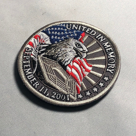 United in Memory Patch Morale Tactical September 11 Towers eagle pentagon 911 American flag USA