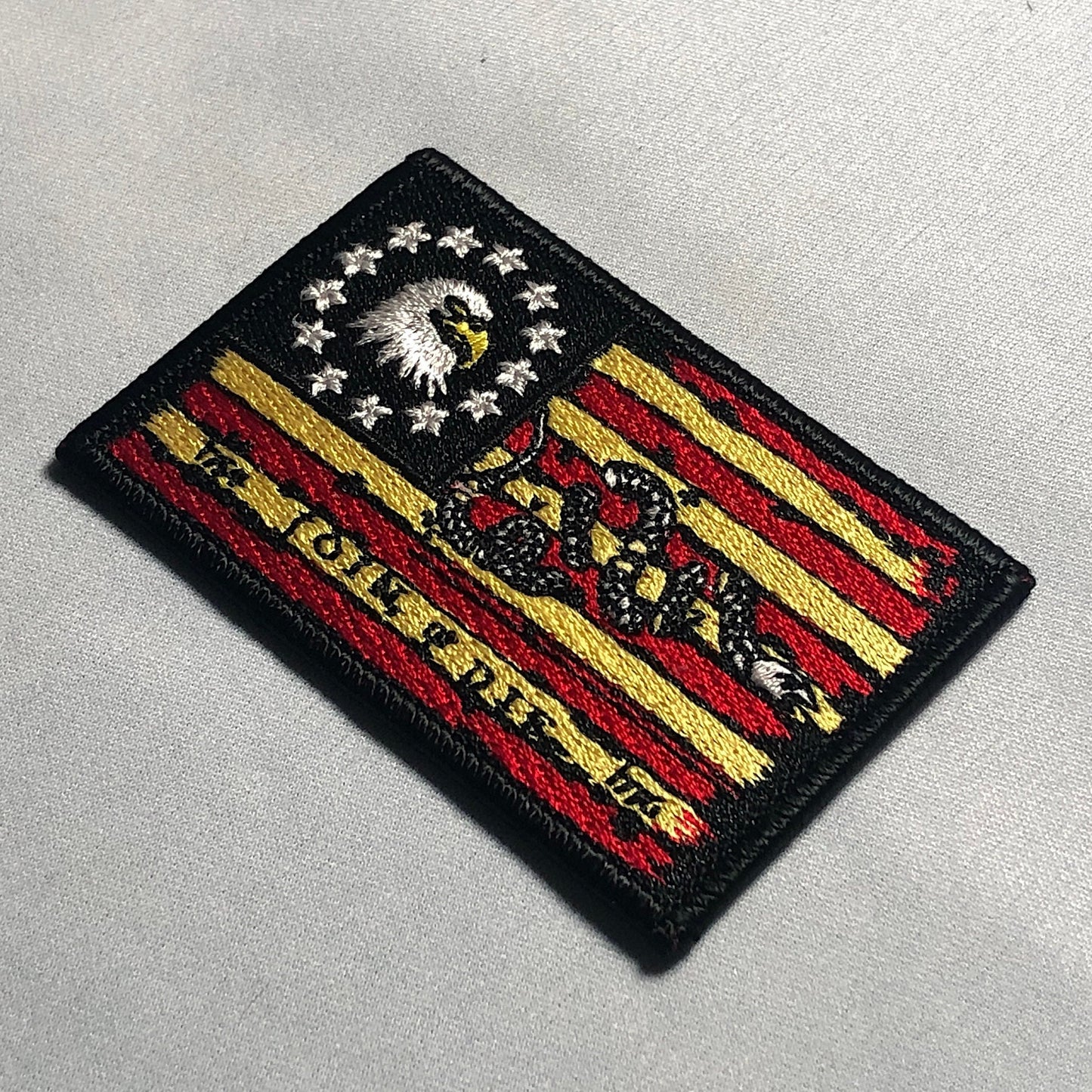 American Revolutionary Flag Patch Morale Tactical Eagle 1754 2nd Guns Join or Die USA embroidery
