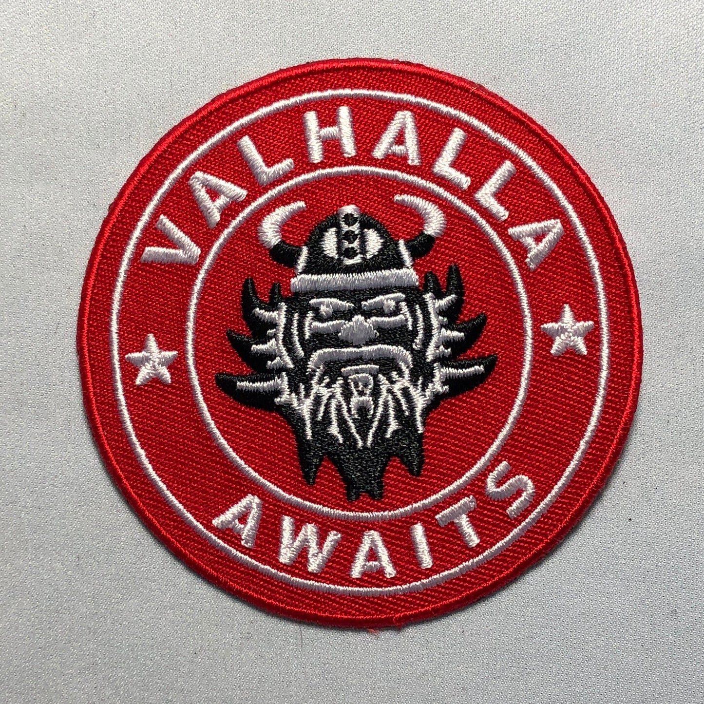 VALHALLA AWAITS Green Patch Morale Embroidery Norse Mythology Hall the Slain Odin Valkyrie Death Combat Scandinavia German Heaven tactical