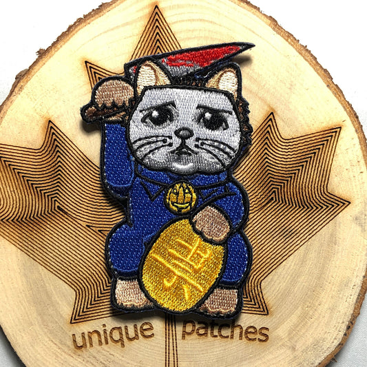 MICHAEL MYERS  Lucky Cat Maneki Neko Mashup embroidery patch morale The Shape movie Halloween 1978 Costume Mask horror Friday the 13th