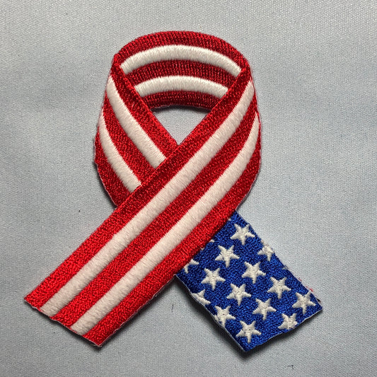 Awareness Symbol RIBBON USA Flag White Support Patch Morale America Stars Stripes Glow in the Dark Army Military tactical bag ifak bok