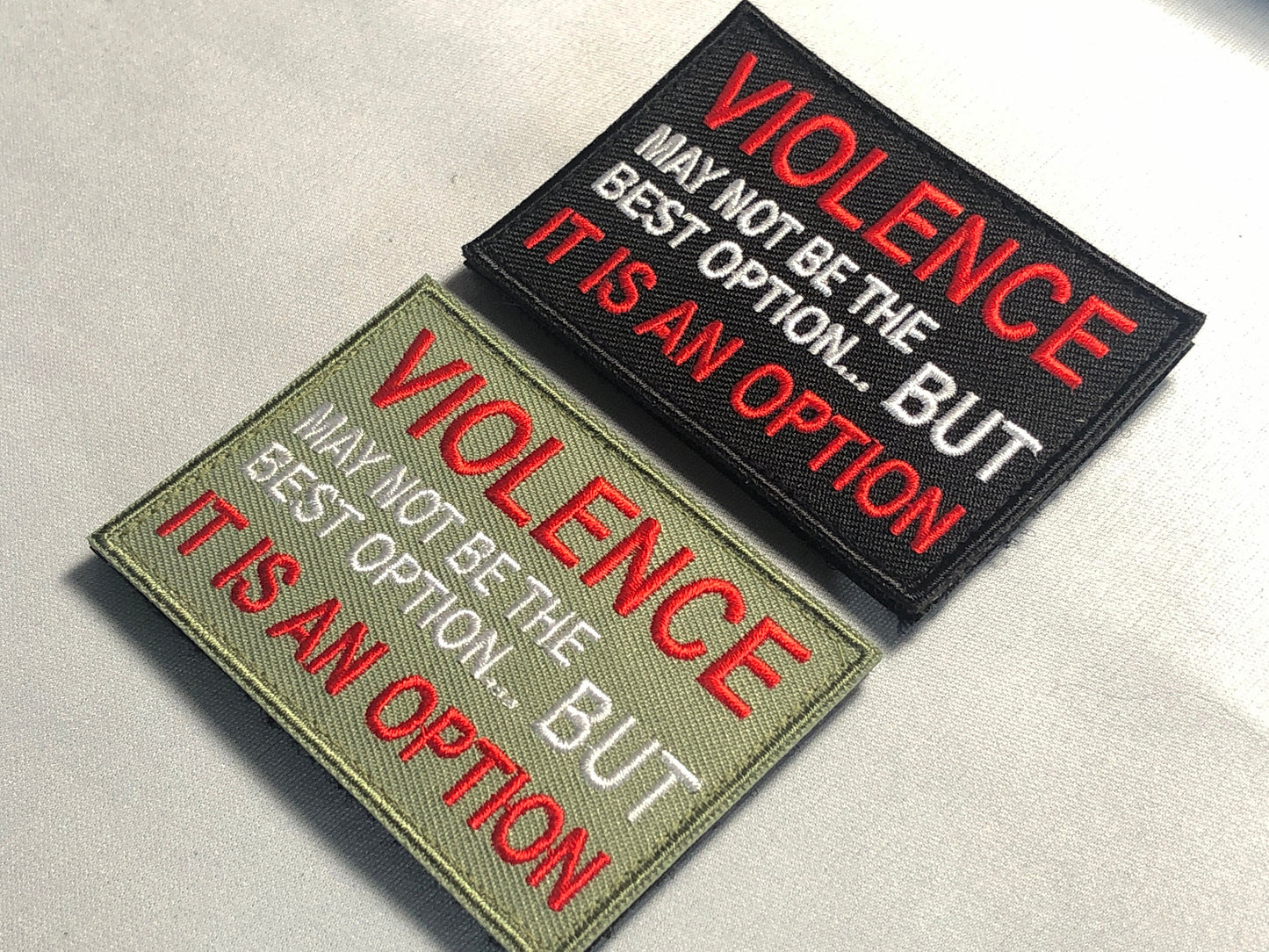 VIOLENCE May not be the best option BUT it is an Option Patch Morale PVC or Embroidery Tactical Army Vest Bag Tactical ifak bok