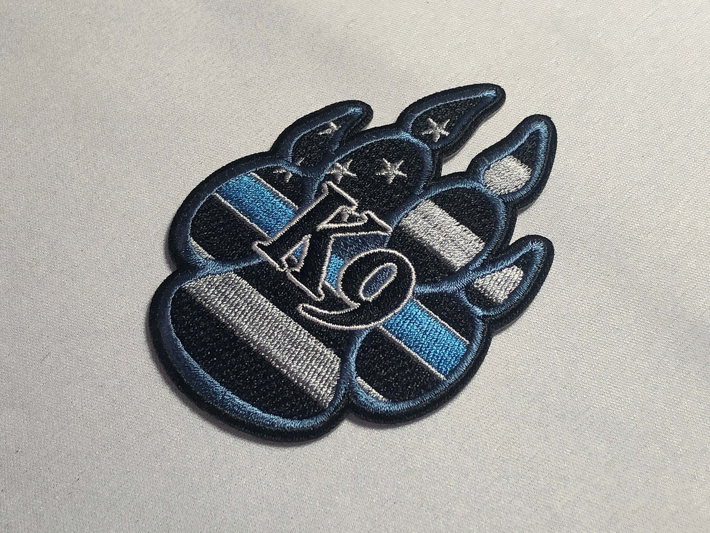 Blue line Orange SAR K9 Dog Paw Canine GSD  Swat Cut Patch Usa Flag Morale Police America Law Enforcement Cop Order Uniform Tactical bag