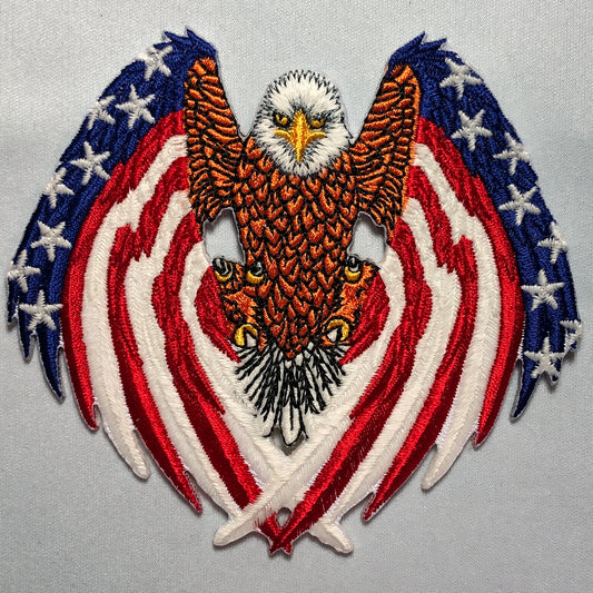 USA Bald Eagle National Bird Flag White Head Support Patch Morale America Stars Stripes Glow in the Dark Army Military tactical bag ifak bok
