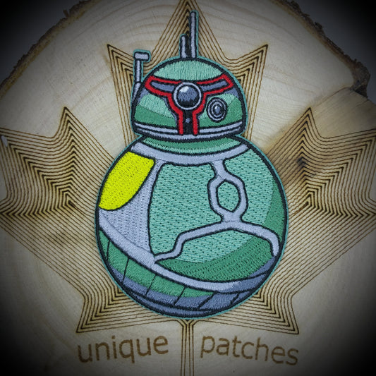 BB8 FETT Mashup embroidery patch morale Comics hook and loop superhero bounty hunter clone Jango Blaster Flame Thrower
