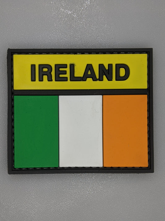 IRELAND Flag PVC rubber patch Hook backing Morale funny bag vest uniform army National Irish shamrock Green