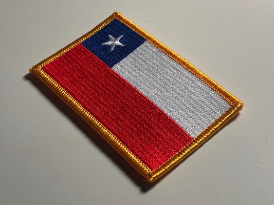 The national flag of CHILE iron on patch morale República de Chile Por la razón o la fuerza Santiago