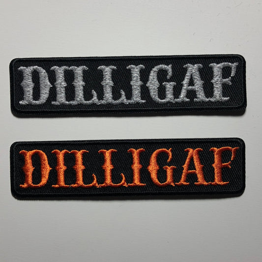 DILLIGAF Attitude: Embroidered Morale tactical Patch for the Unapologetic Biker