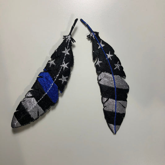 BLUE LINE feather QUILL Native American usa flag Maple leaf Tactical Patch Morale Army vest police ifak bag patriot black soul swat stars