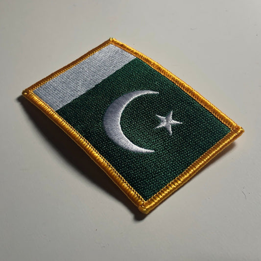 The national flag of Islamic Republic of Pakistan Star Crescent iron on patch morale Parcham-e Sitārah o Hilāl Islāmī Jumhūriyah Pākistān