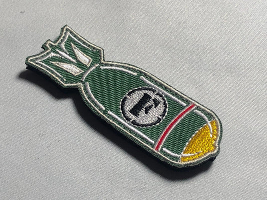 F bomb dropping patch morale  bomb aircraft ac-130 gunship weapon wwii hook loop f uck tactical fuck bag vest meme