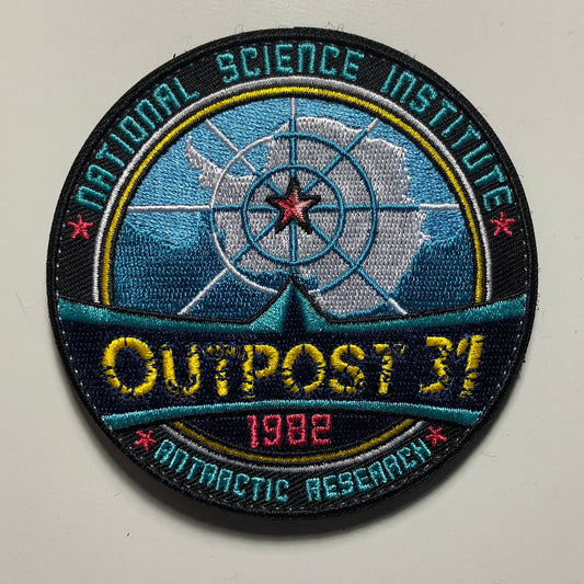 The Thing OUTPOST 31 Patch Morale Comics Cosplay Uniform Funny Movie Quote Patchwork Embroidered Clothing Bag Meme research program