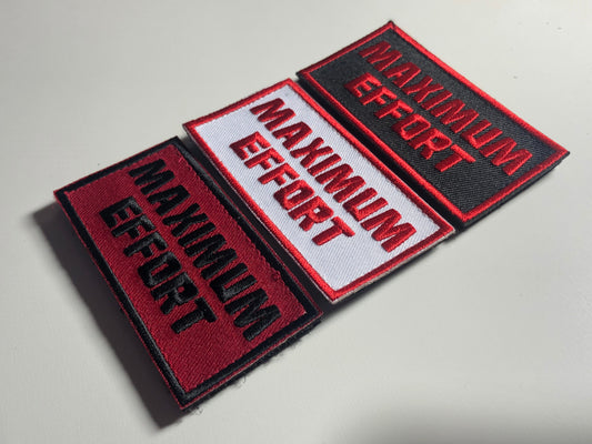MAXIMUM EFFORT Morale Tactical Patch - Uniform Bag Vest Airsoft - Meme Funny Badge Ifak - Military Movie - Tortilla Burrito Ifak