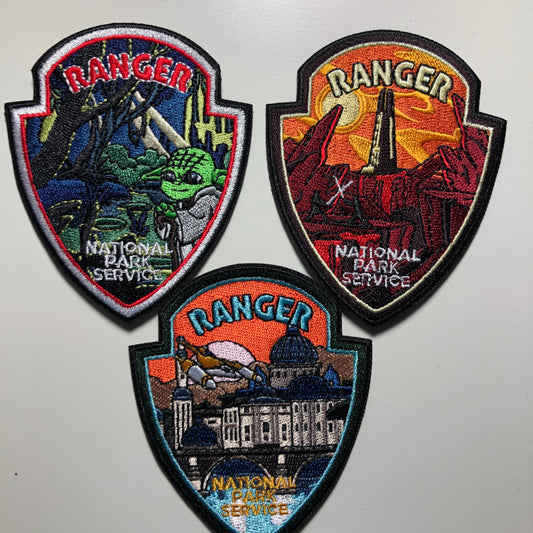 National Park RANGER star planets wars Patch Morale NABOO MUSTAFAR Dagobah Wader castle gungan jar jar binks Jedi movie costume comicon yoda