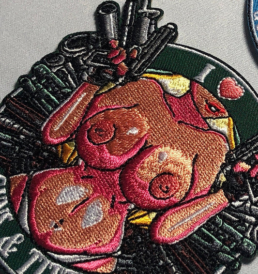 I love boobs Patch Morale Army Green blue 2nd Brew Amendment Heart Tactical Java Pistol AR15 C8H10N4O2 Grenade shotgun